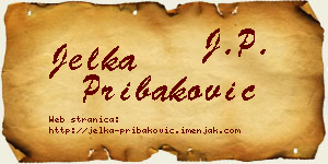 Jelka Pribaković vizit kartica